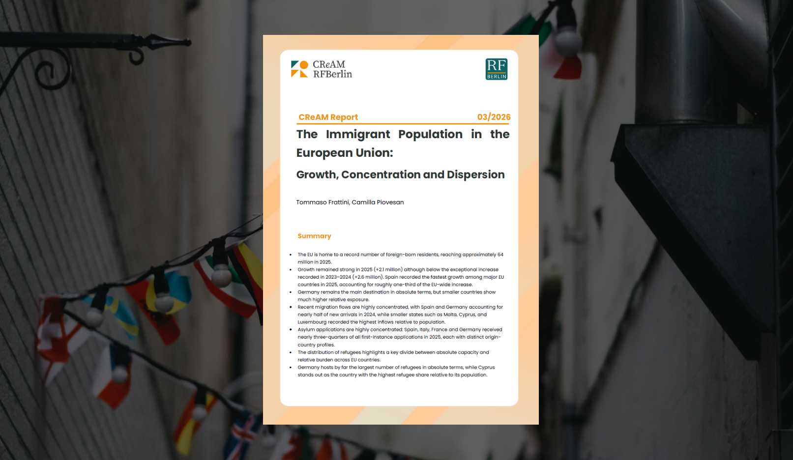 The Immigrant Population in the European Union: Growth, Concentration and Dispersion